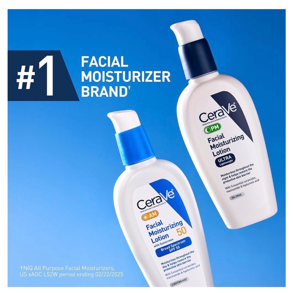 2 Pack CeraVe AM/PM Facial Moisturizing Lotion 3 oz each NEW IN BOX!!! Bundle
